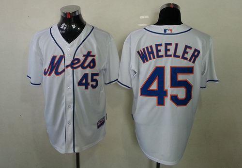 Mets #45 Zack Wheeler White Cool Base Stitched MLB Jersey - Click Image to Close